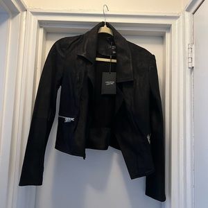 Leather/suede jacket, with tags